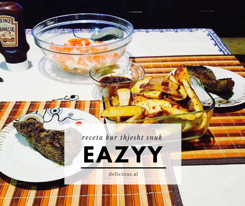 Receta gatimi EAZYY fare: Fileto Vici, Patate krokante te furres dhe sallate greke